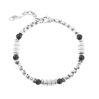 4Us Cesare Paciotti - Bracciale Onice - Acciaio - Uomo