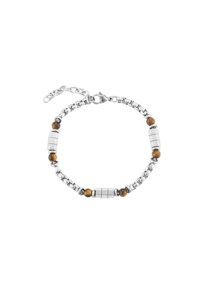 4Us Cesare Paciotti - Bracciale Uomo - Occhio Di Tigre - Acciaio