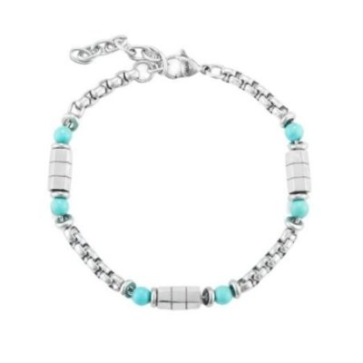 4Us Cesare Paciotti - Bracciale Uomo - Turchese - Acciaio