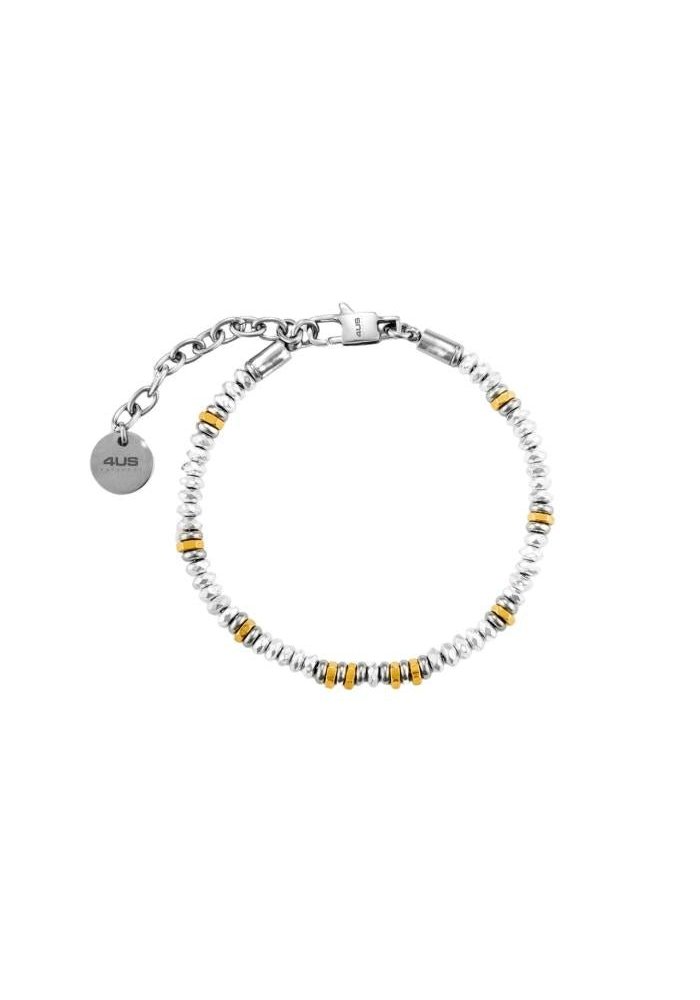 4Us Cesare Paciotti - Bracciale Rondelle - Acciaio - Uomo