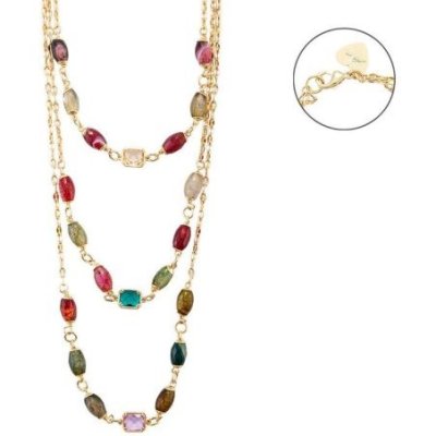 4Us Cesare Paciotti - Collana Agata Multicolor - Donna - Oro