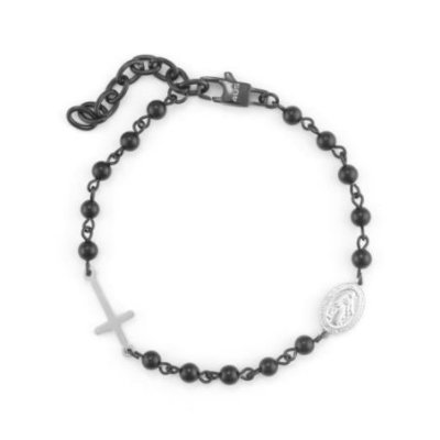 4Us Cesare Paciotti - Bracciale Rosario - Argento - Perle
