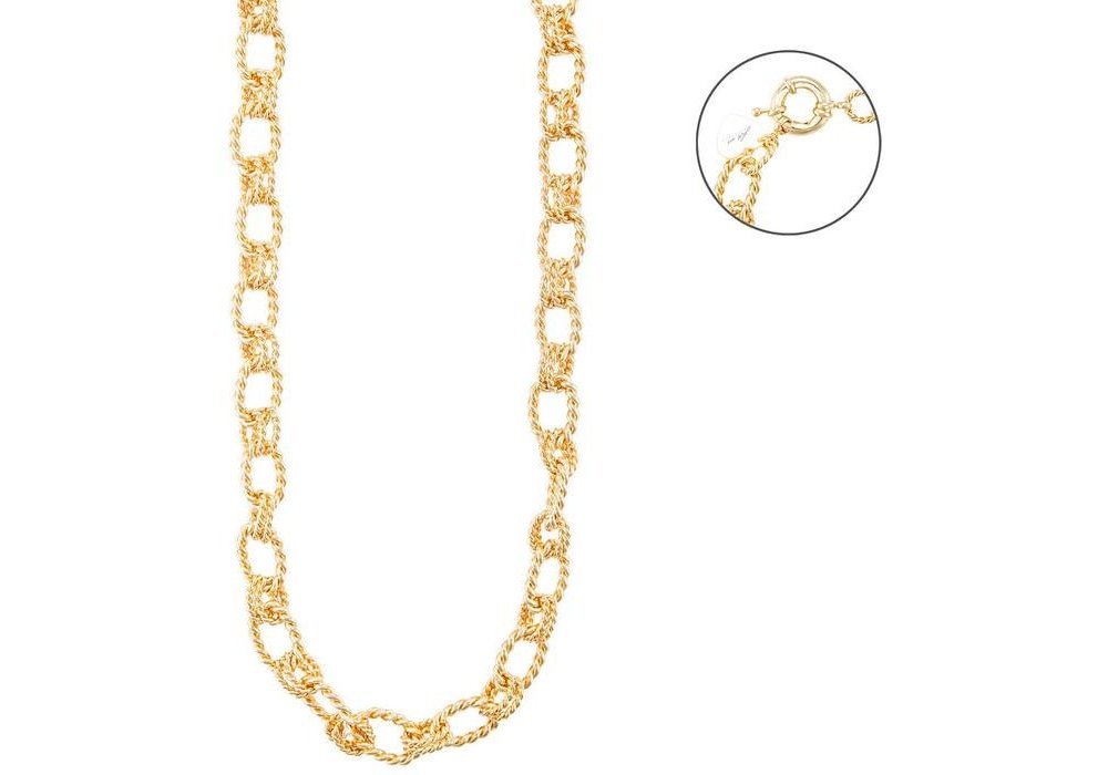 4Us Cesare Paciotti - Collana Ovale Donna - Oro - Catena