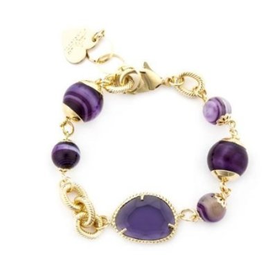 4Us Cesare Paciotti - Bracciale Agata - Donna - Eleganza Naturale