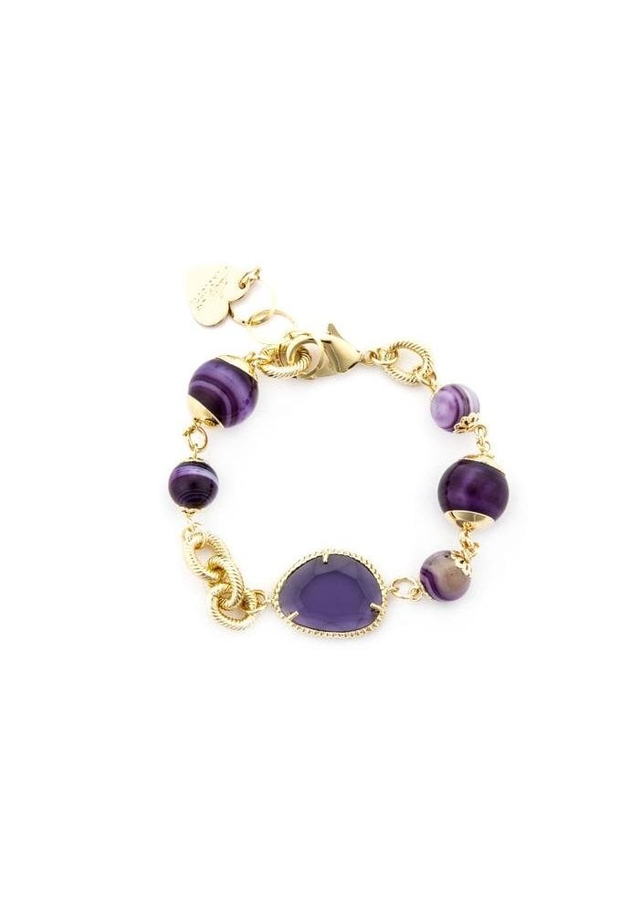 4Us Cesare Paciotti - Bracciale Agata - Donna - Eleganza Naturale