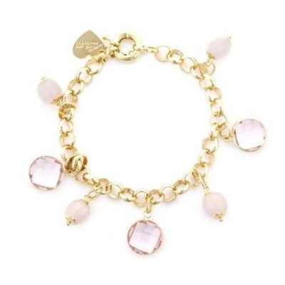 4Us Cesare Paciotti - Bracciale Pietre Rosa - Donna - Elegante