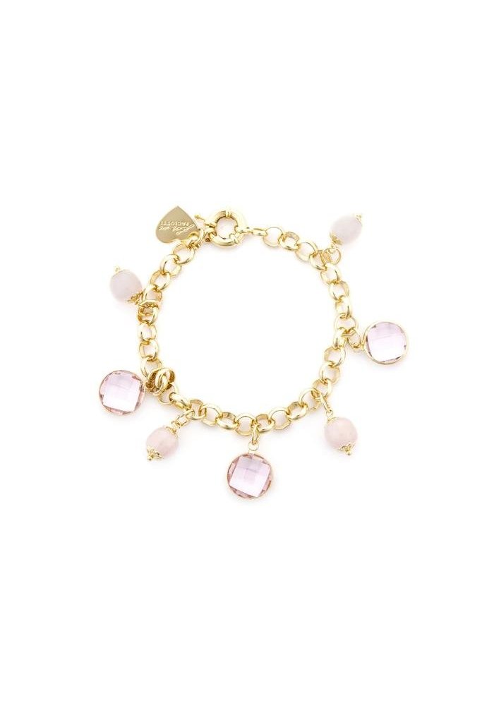 4Us Cesare Paciotti - Bracciale Pietre Rosa - Donna - Elegante