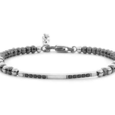 4Us Cesare Paciotti - Bracciale Ematite - Uomo - Nero