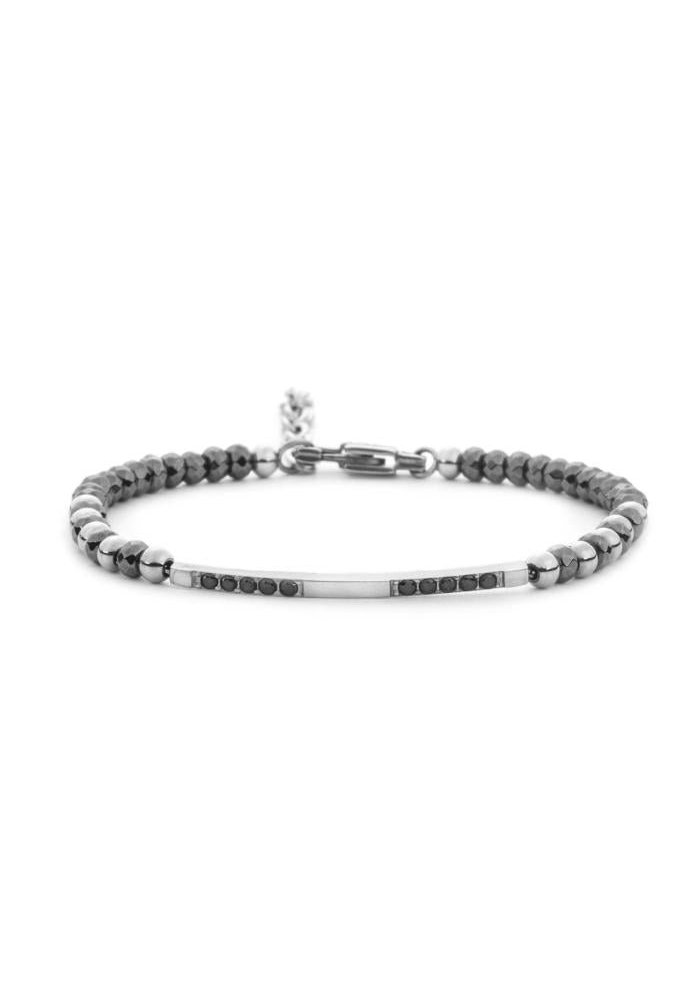 4Us Cesare Paciotti - Bracciale Ematite - Uomo - Nero