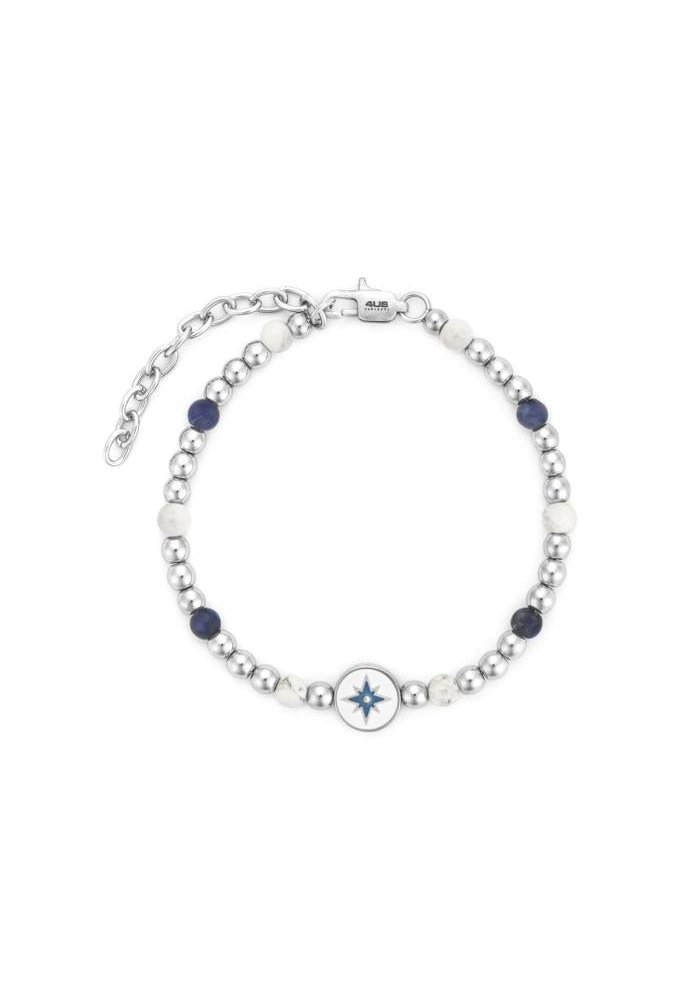 4Us Cesare Paciotti - Bracciale Rosa Dei Venti - Argento - Donna