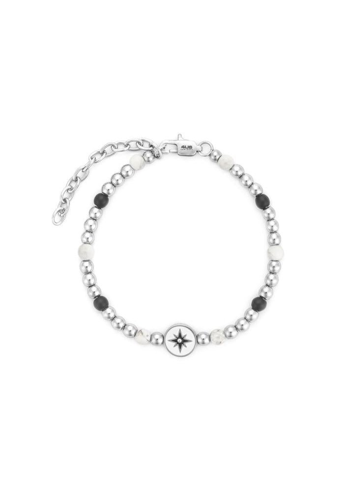 4Us Cesare Paciotti - Bracciale Rosa Dei Venti - Unisex - Argento