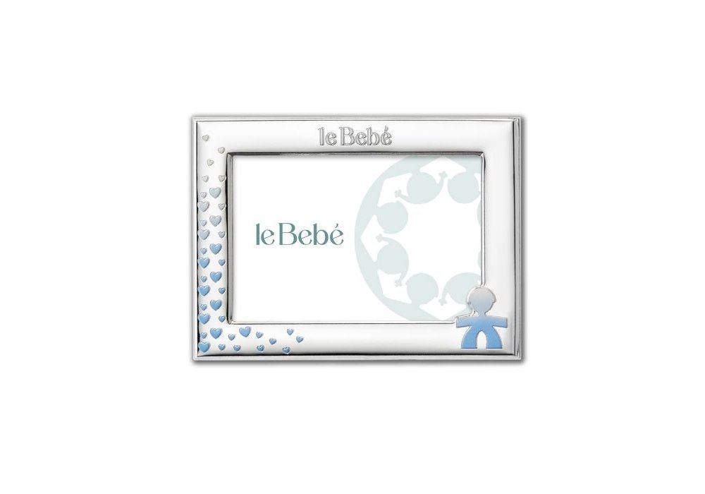 Le Bebé - Cornice Portafoto 15X10 Cm - Sagoma Bimbo - Cuori