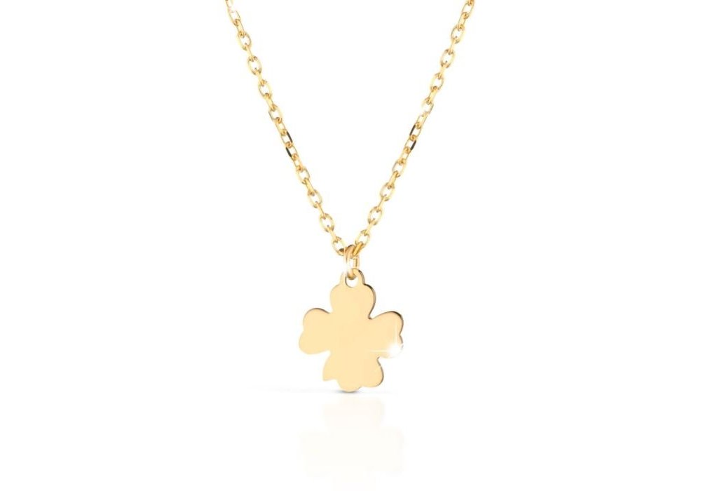 Le Bebé - Collana Fortuna Quadrifoglio - Oro Giallo - Smaltato
