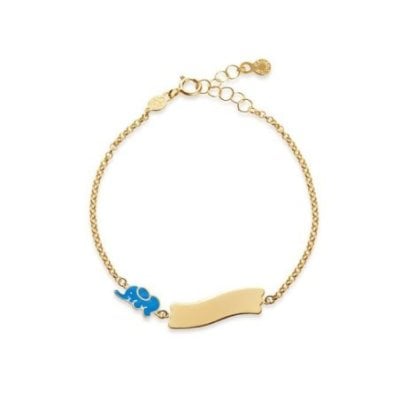 Le Bebe' - Bracciale Fortuna - Oro Giallo - Elefantino Smaltato