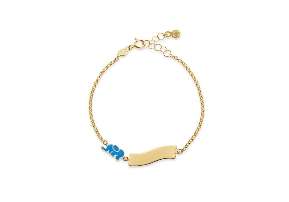 Le Bebe' - Bracciale Fortuna - Oro Giallo - Elefantino Smaltato