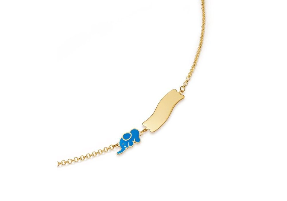 Le Bebe' - Bracciale Fortuna - Oro Giallo - Elefantino Smaltato