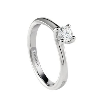 Damiani - Anello Amami - Oro Bianco - Diamante Rotondo