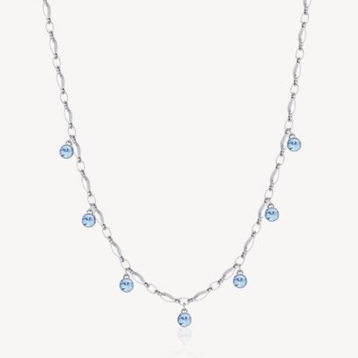 Brosway - Collana Symphonia - Acciaio - Cristalli Light Sapphire