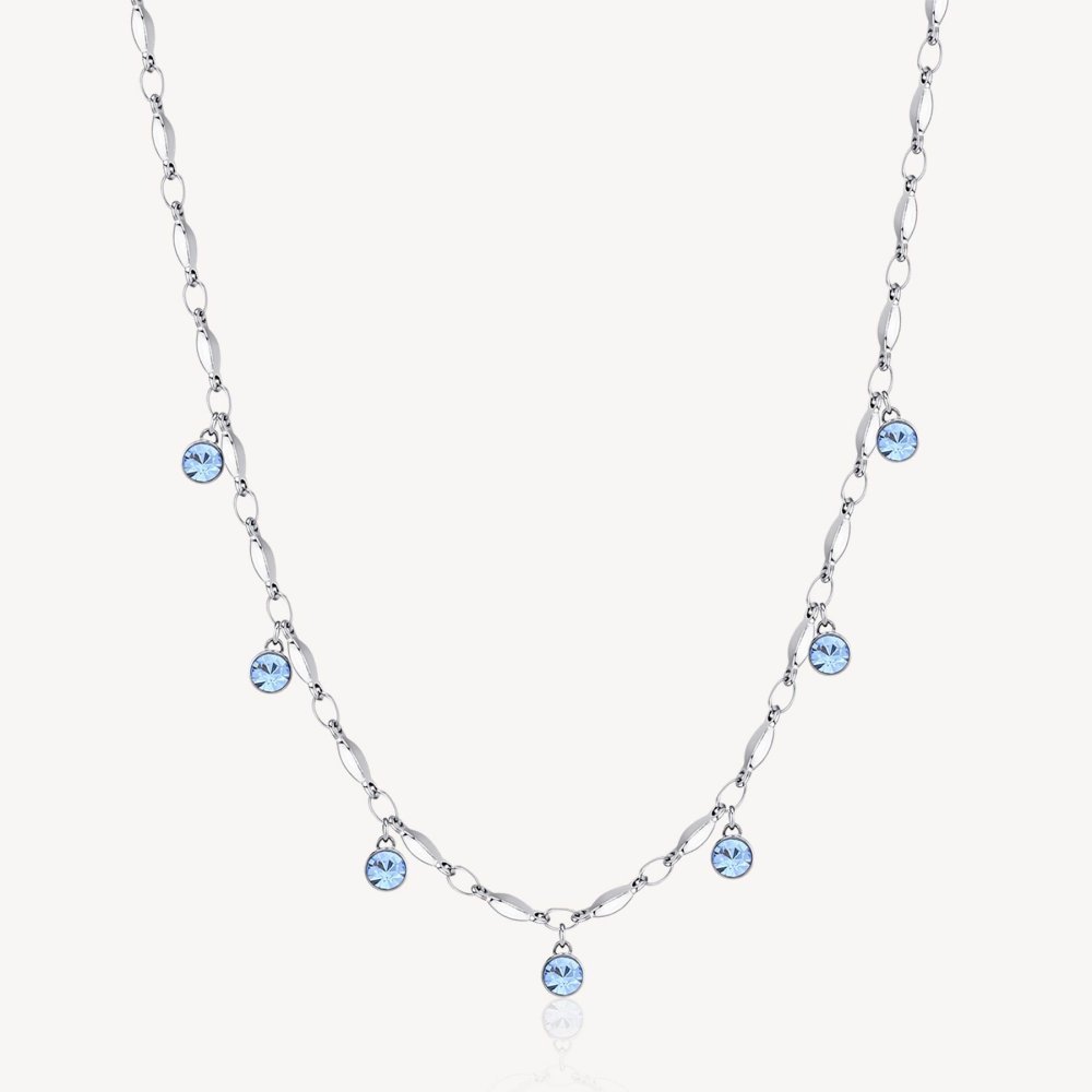 Brosway - Collana Symphonia - Acciaio - Cristalli Light Sapphire