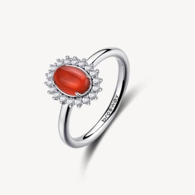 Brosway - Anello Kate - Argento 925 - Agata Rossa