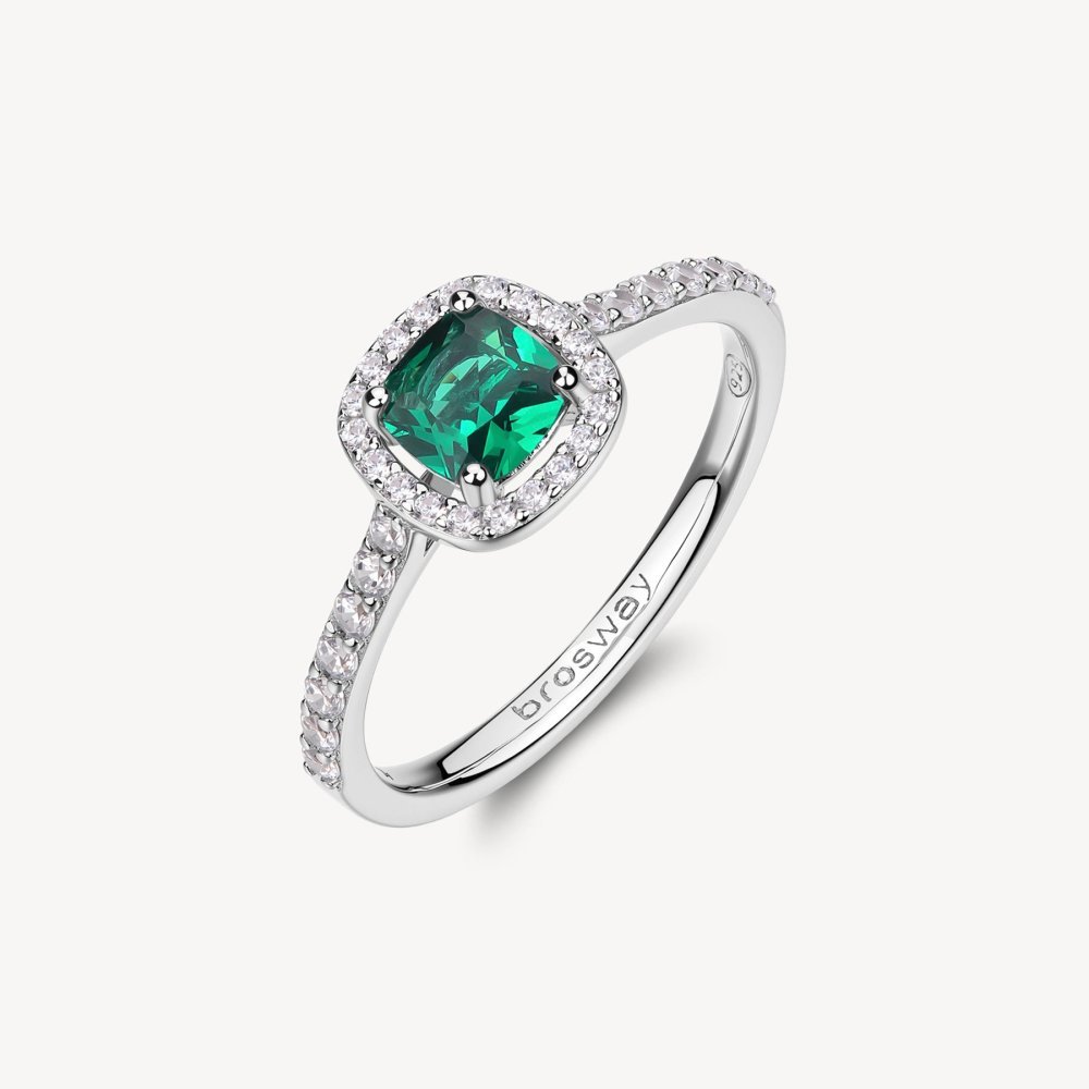Brosway - Anello Fancy - Argento 925 - Cubic Zirconia Emerald