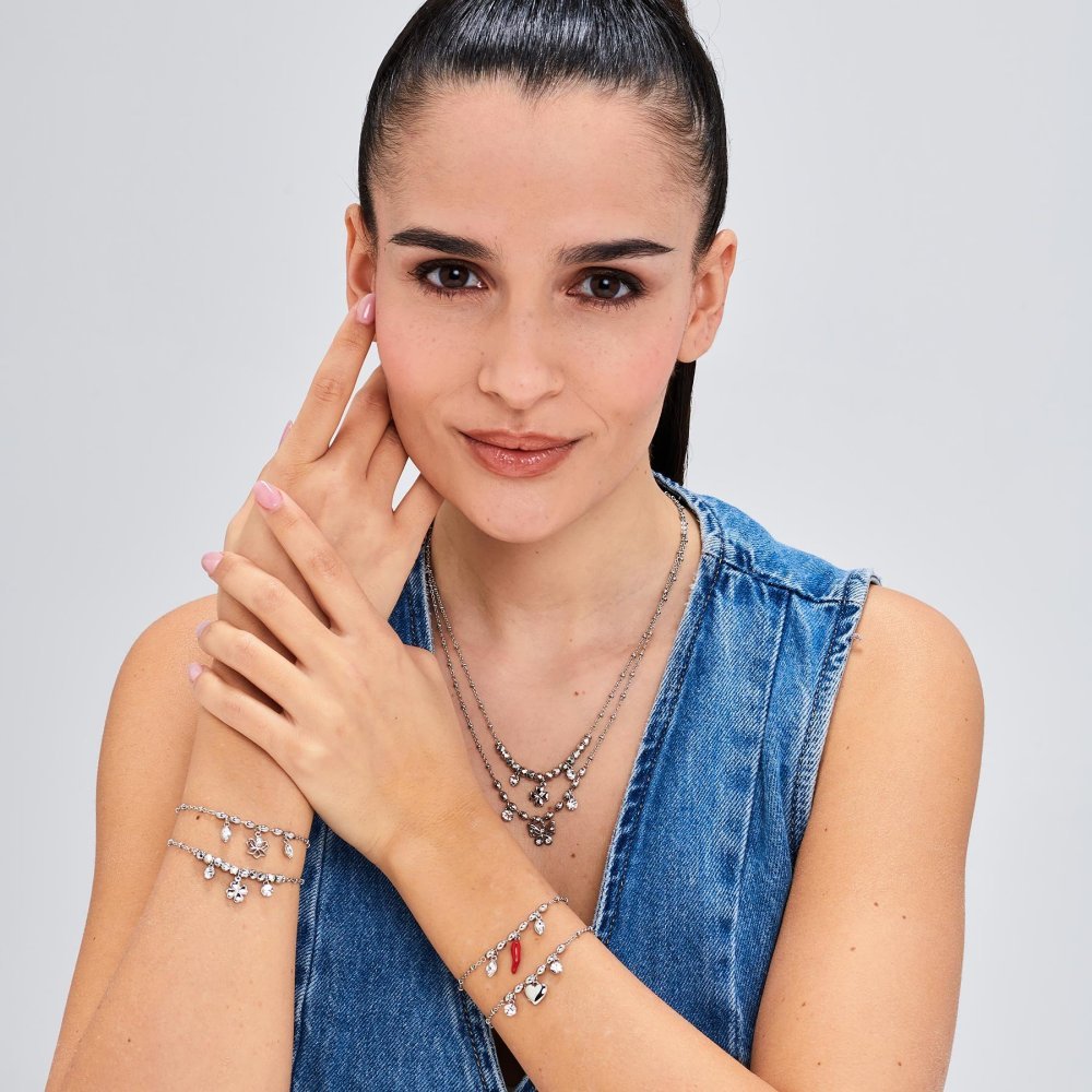 Brosway - Collana Chakra Amore - Acciaio - Cristalli