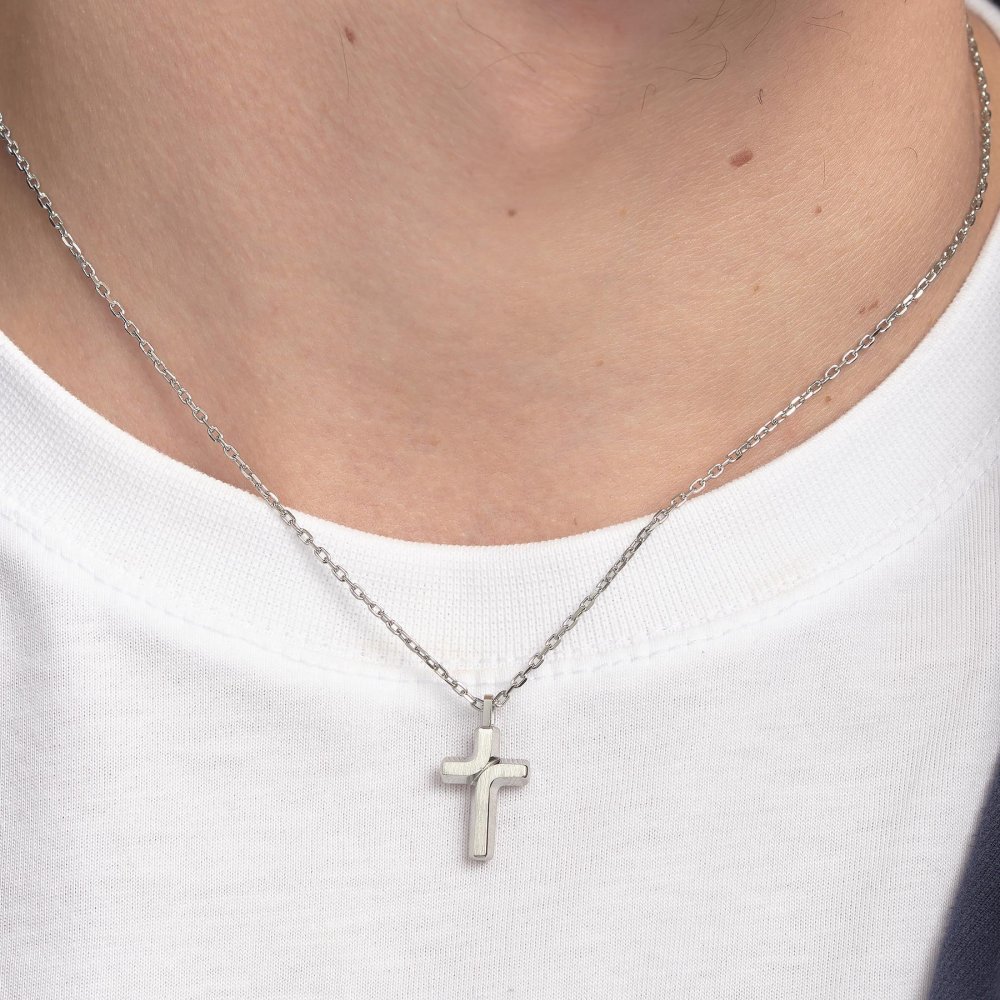 Brosway - Collana Backliner - Acciaio - Croce