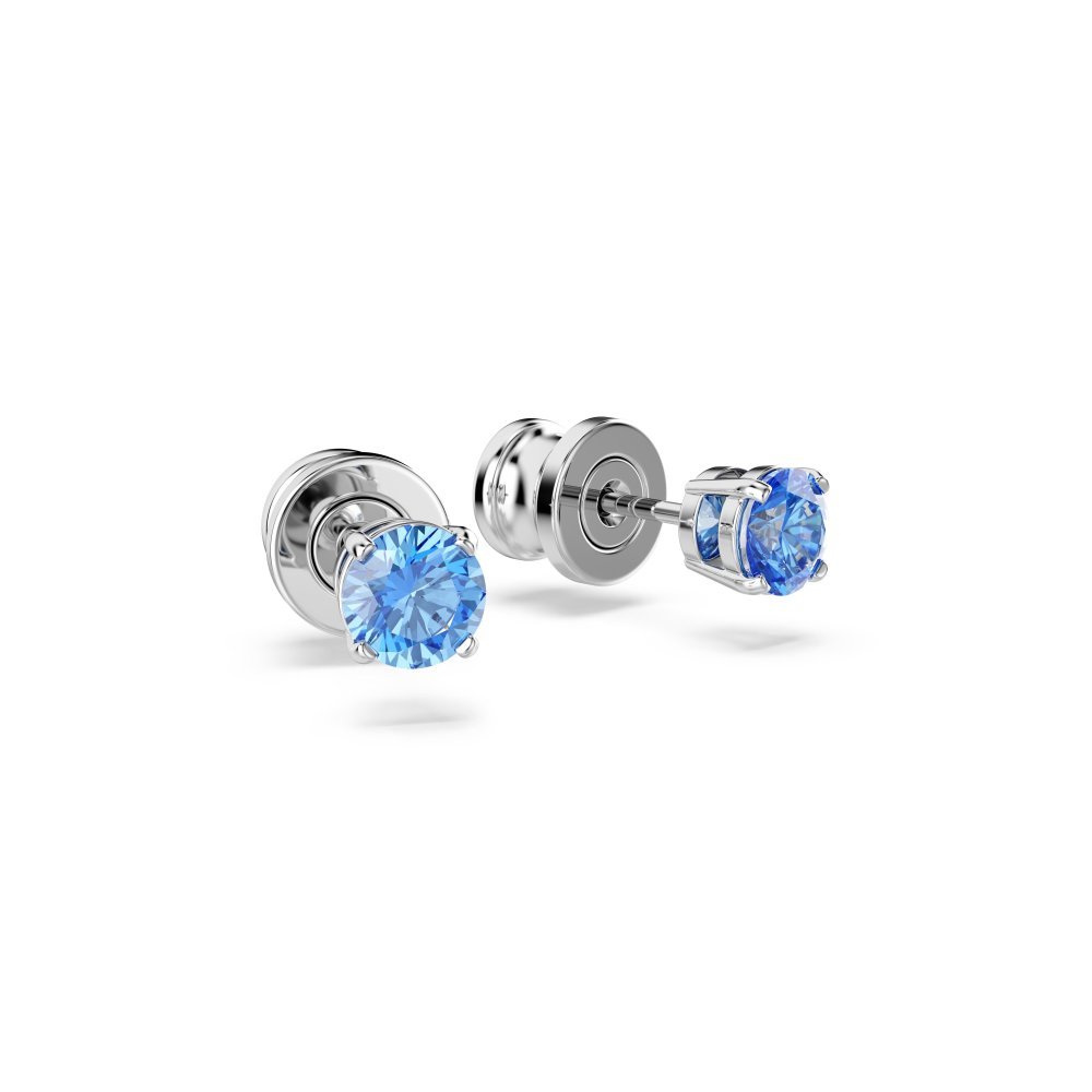 Swarovski - Orecchini Stilla - Zirconia Blu - Placcatura Rodio