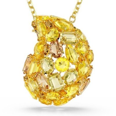 Swarovski - Pendente E Spilla Gema - Cristallo Giallo - Placcato Oro