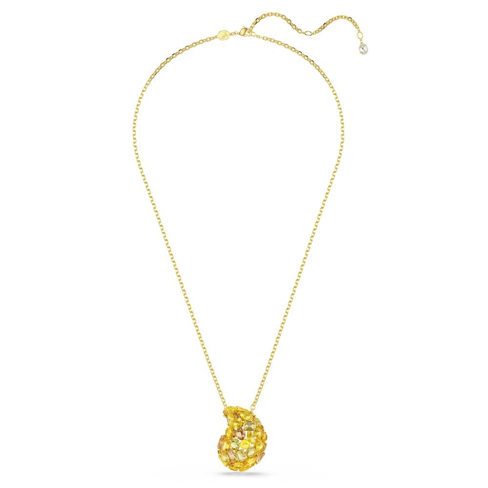 Swarovski - Pendente E Spilla Gema - Cristallo Giallo - Placcato Oro