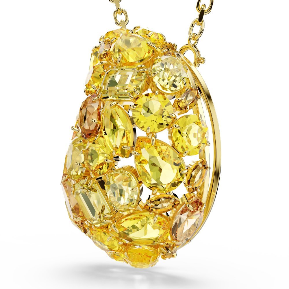 Swarovski - Pendente E Spilla Gema - Cristallo Giallo - Placcato Oro