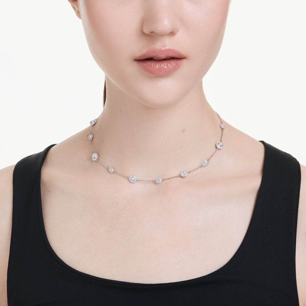Swarovski - Collana Una Angelic - Cristalli Bianchi - Placcato Rodio