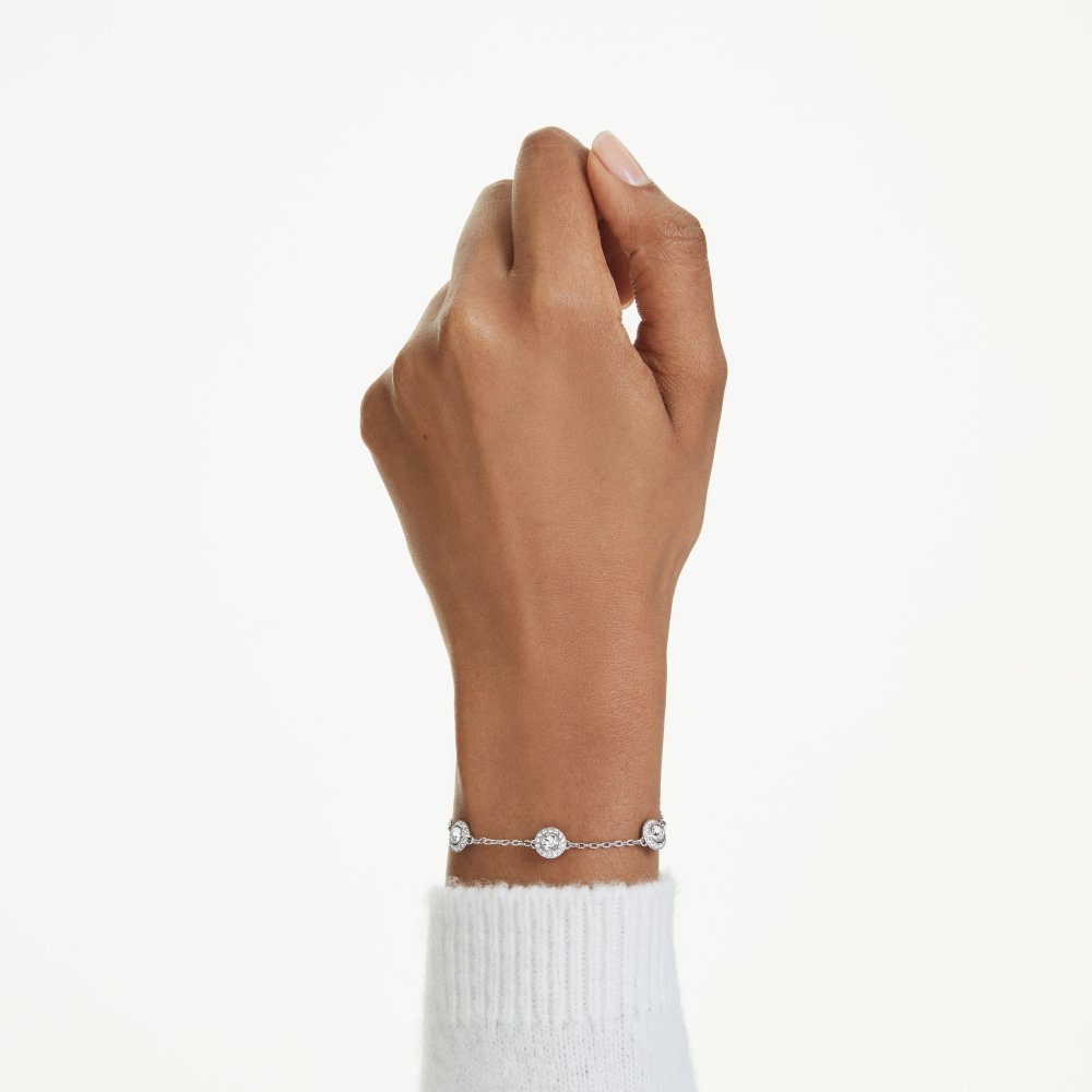 Swarovski - Braccialetto Una Angelic - Cristalli Bianchi - Placcato Rodio