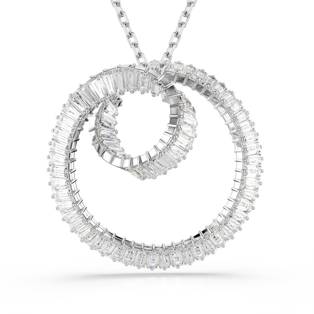 Swarovski - Pendente Matrix - Zirconia Bianca - Placcato Rodio
