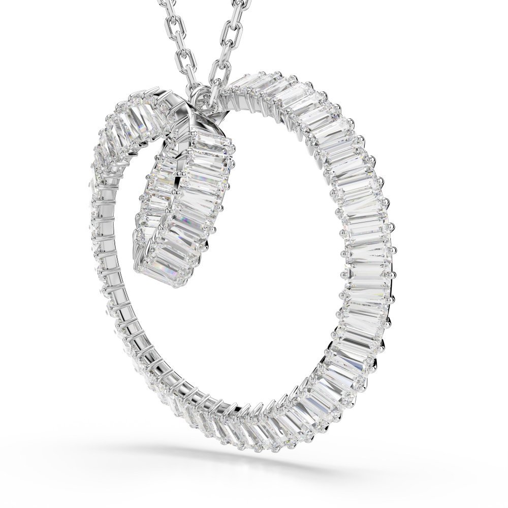 Swarovski - Pendente Matrix - Zirconia Bianca - Placcato Rodio