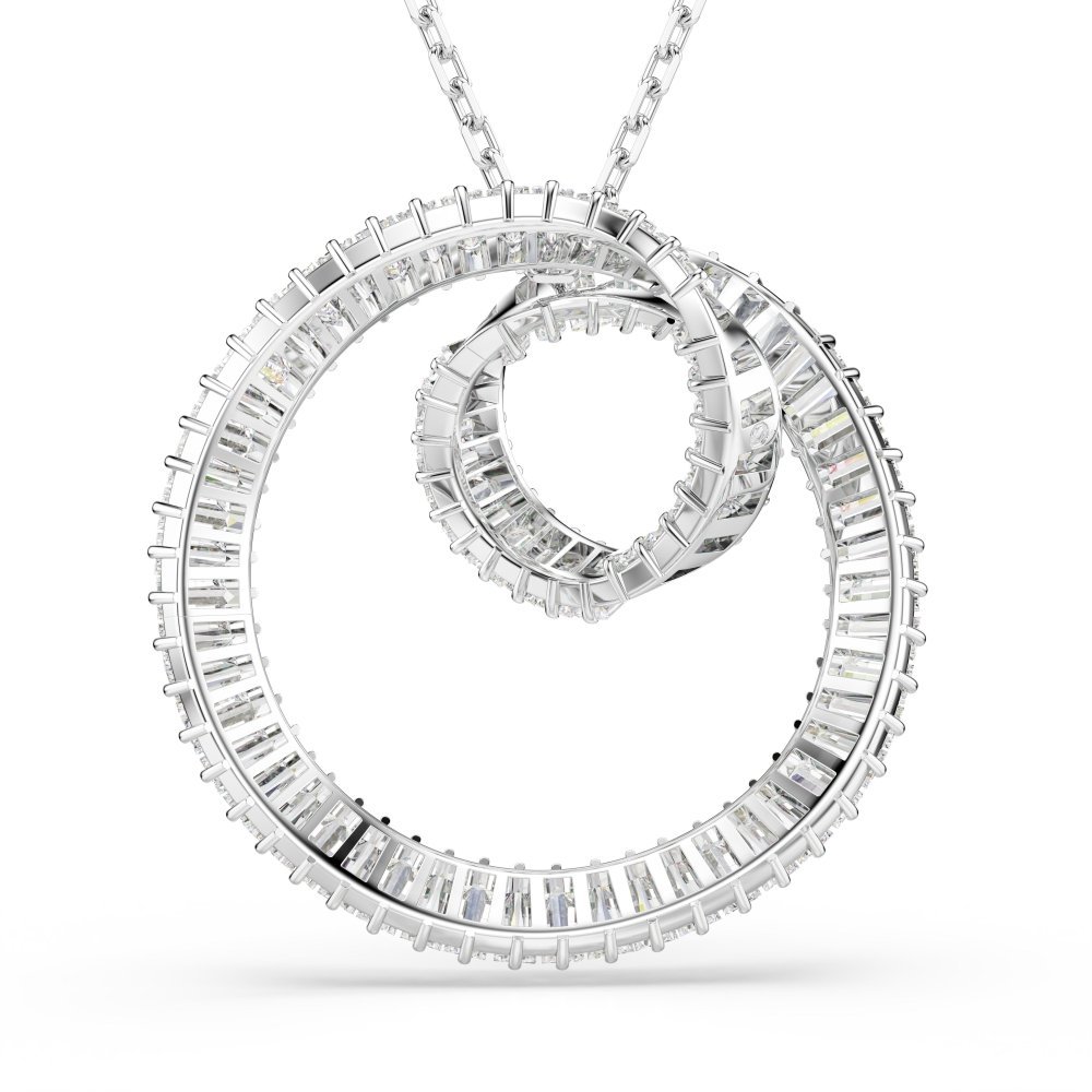 Swarovski - Pendente Matrix - Zirconia Bianca - Placcato Rodio