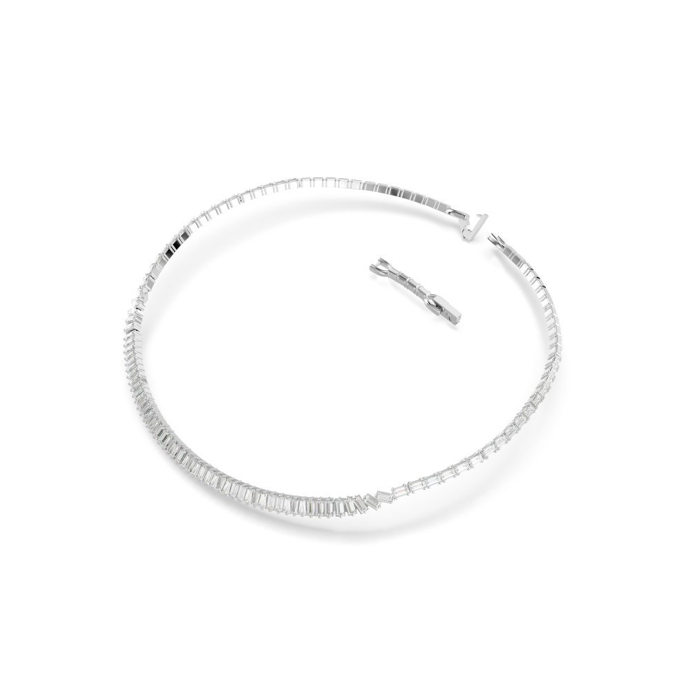 Swarovski - Collana Matrix - Zirconia Baguette - Placcatura Rodio
