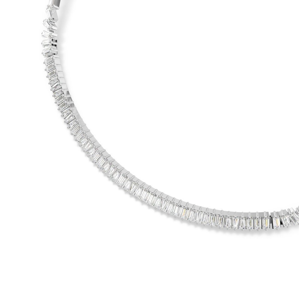 Swarovski - Collana Matrix - Zirconia Baguette - Placcatura Rodio