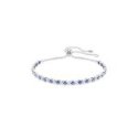 Swarovski - Bracciale Tennis Matrix - Cristalli Blu - Placcatura Rodio