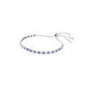 Swarovski - Bracciale Tennis Matrix - Cristalli Blu - Placcatura Rodio