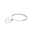 Swarovski - Bracciale Tennis Matrix - Cristalli Blu - Placcatura Rodio