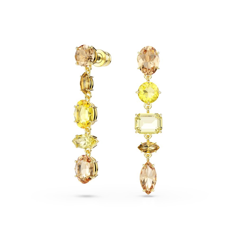 Swarovski - Orecchini Gema Pendenti - Placcato Oro - Cristalli Gialli