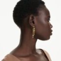 Swarovski - Orecchini Gema Pendenti - Placcato Oro - Cristalli Gialli