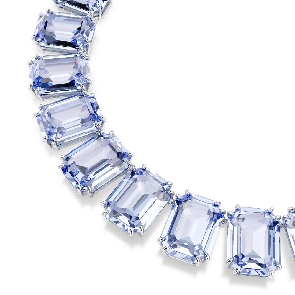 Swarovski - Collana Tennis Millenia - Cristalli Blu - Placcato Rodio