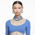 Swarovski - Collana Tennis Millenia - Cristalli Blu - Placcato Rodio