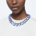 Swarovski - Collana Tennis Millenia - Cristalli Blu - Placcato Rodio