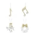 Swarovski - Decorazione Nota Musicale Doppia - Cristallo - Oro