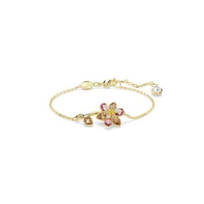 Swarovski - Braccialetto Idyllia - Fiore Multicolore - Placcato Oro