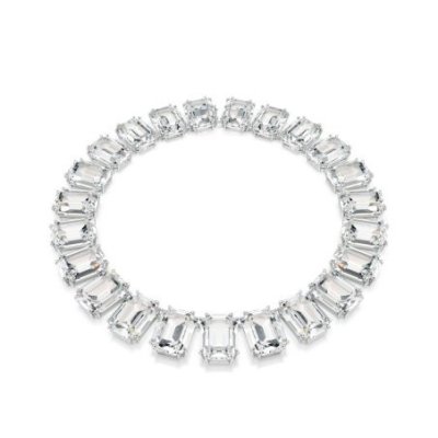 Swarovski - Collana Tennis Millenia - Cristalli Bianchi - Placcato Rodio