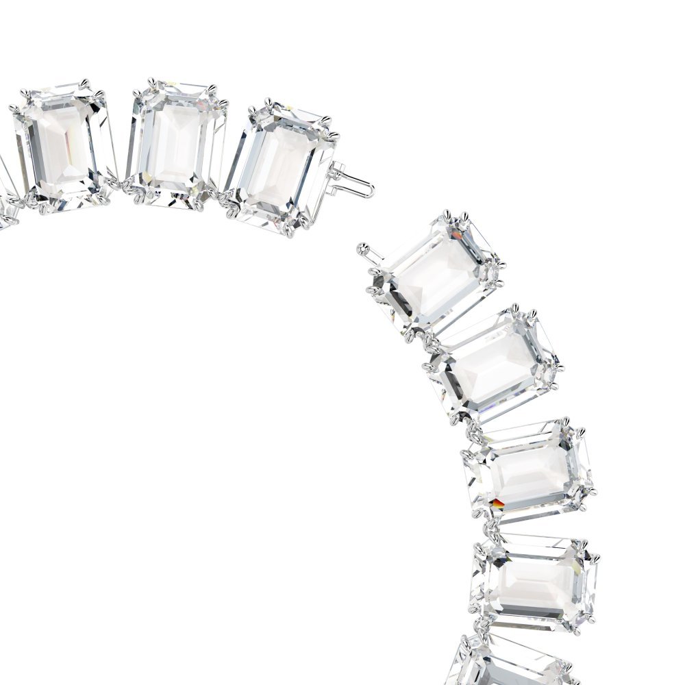 Swarovski - Collana Tennis Millenia - Cristalli Bianchi - Placcato Rodio